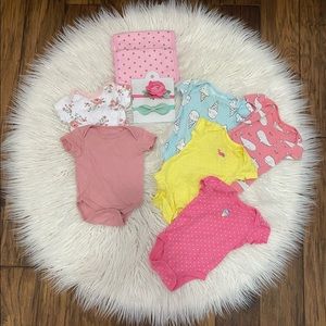 9 Piece Baby Girl Bundle 0-3 & 3 Month